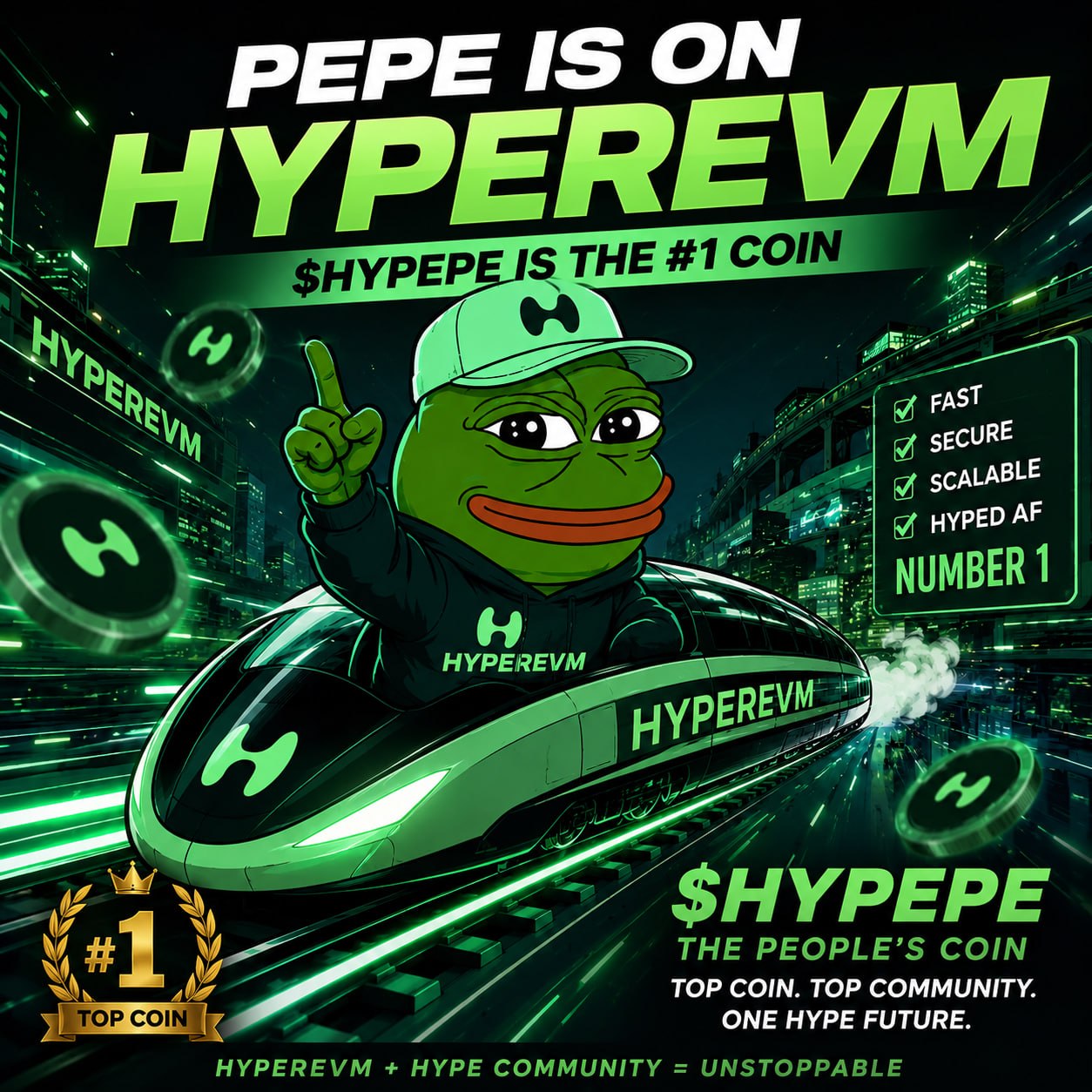 Pepe is on HyperEVM - #1 Top Coin
