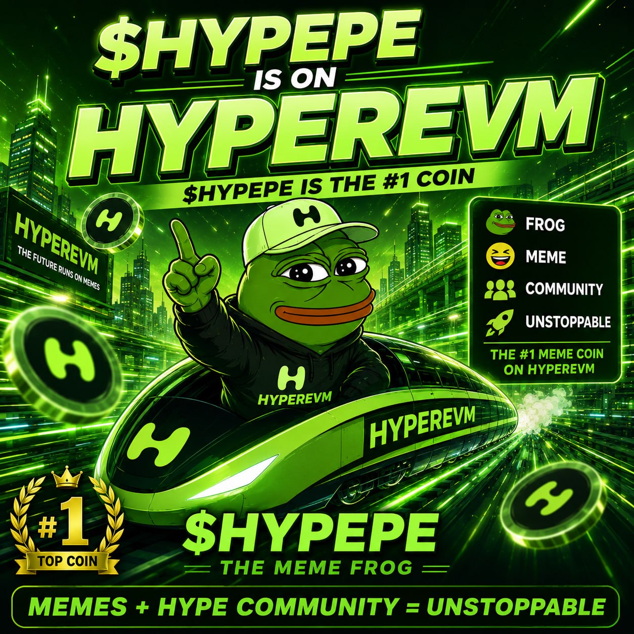 $HYPEPE is on HyperEVM - The Meme Frog
